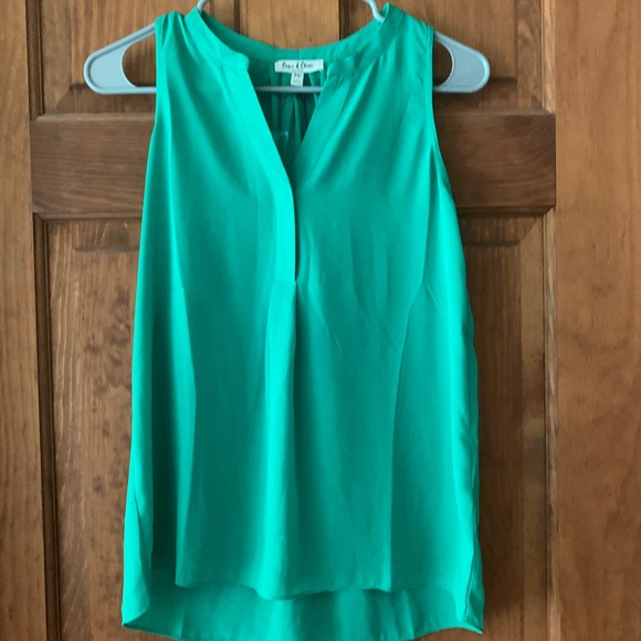 Emma and Olivia Tops - Brand New, Green V- neck Top, Emma and Olivia